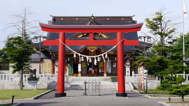 北海道　美瑛神社　拝殿　写真
