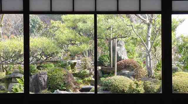 京都　妙満寺 名園　枯山水　雪の庭