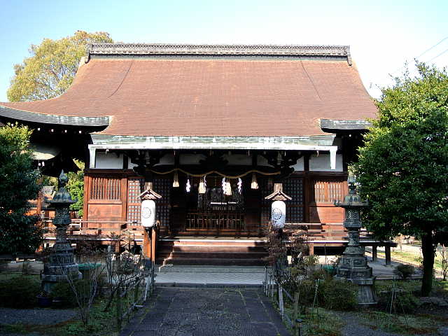 京都　六孫王神社 拝殿 写真