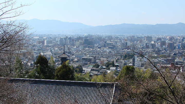 京都　霊山護国神社からの京都市街地遠望 写真