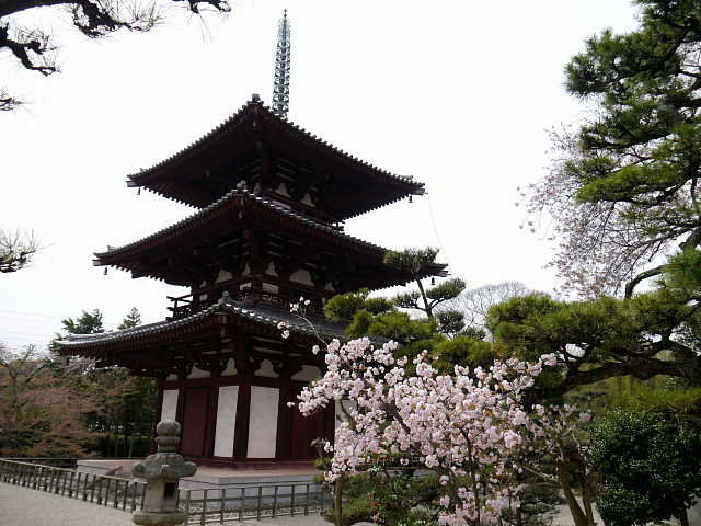 奈良　法輪寺 三重塔 写真