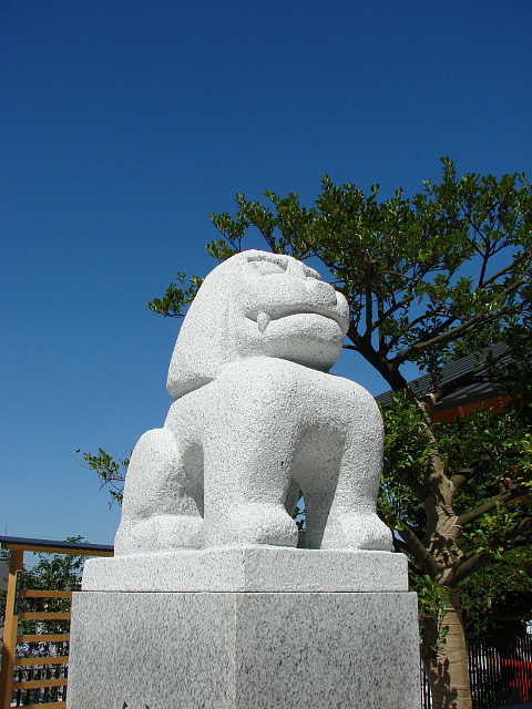 新宿　赤城神社 狛犬 写真