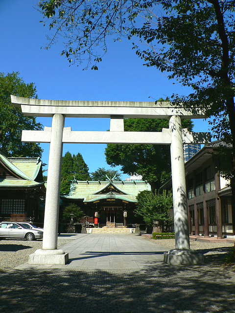 新宿十二社　熊野神社 鳥居 写真
